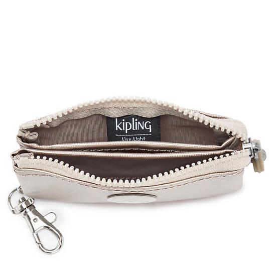Sacs Kipling Creativity Mini Pouch Metallic Keychain Beige | FR 1112RV